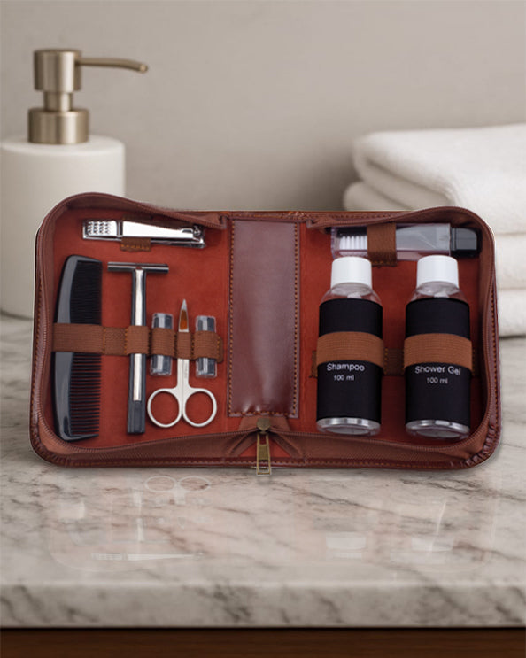 Men's Grooming Kit - 9 Pieces in Zipper Bag 1