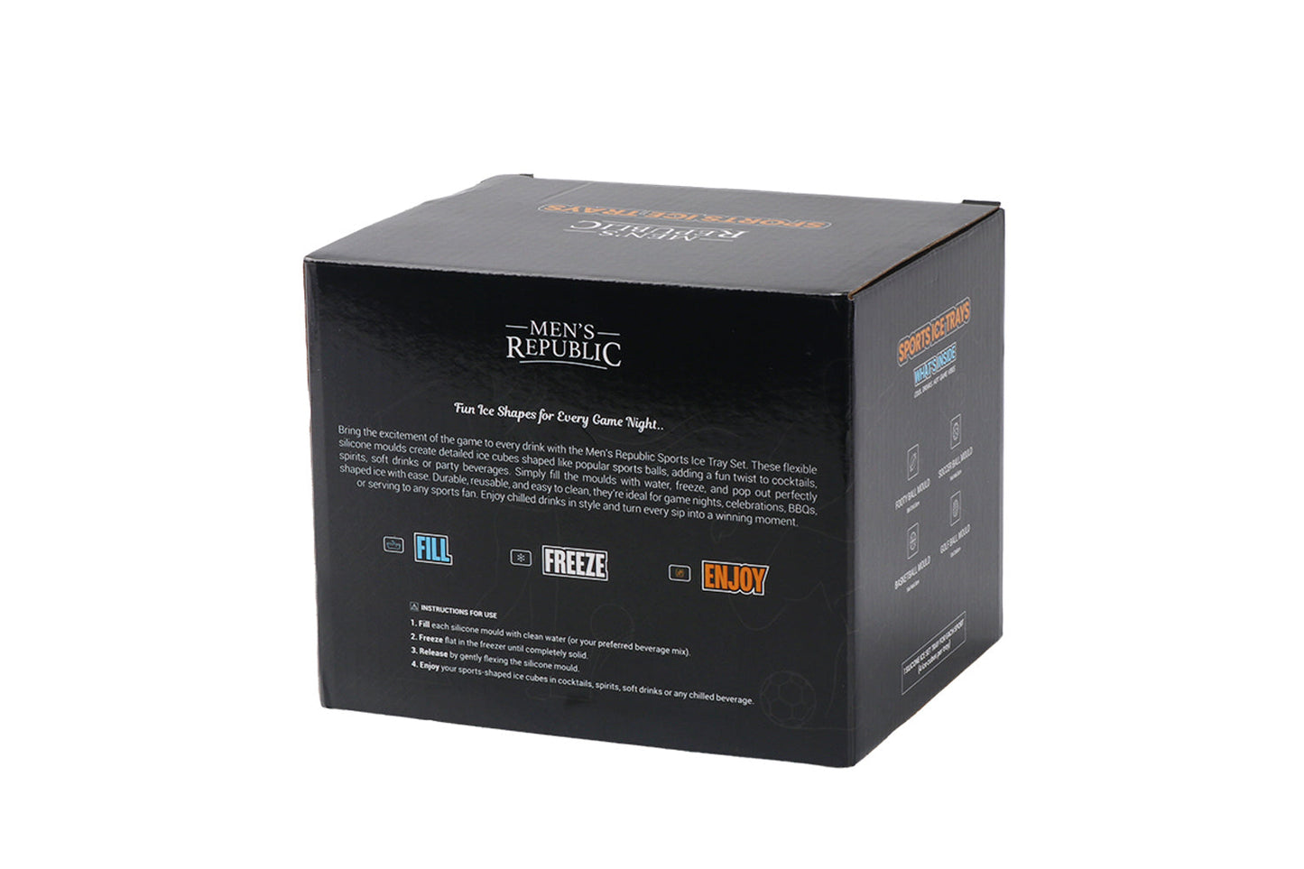 Men's Republic Sports Ice Cube Trays - set of 4 sports - Golf / Footy / Soccer / Basketball 6