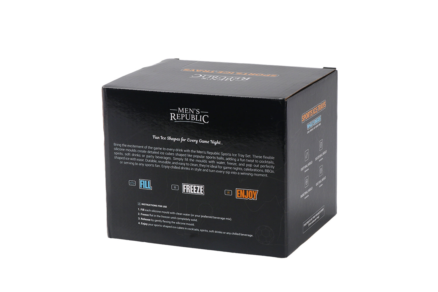 Men's Republic Sports Ice Cube Trays - set of 4 sports - Golf / Footy / Soccer / Basketball 6