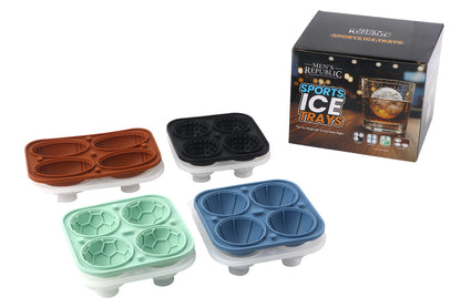 Men's Republic Sports Ice Cube Trays - set of 4 sports - Golf / Footy / Soccer / Basketball 3