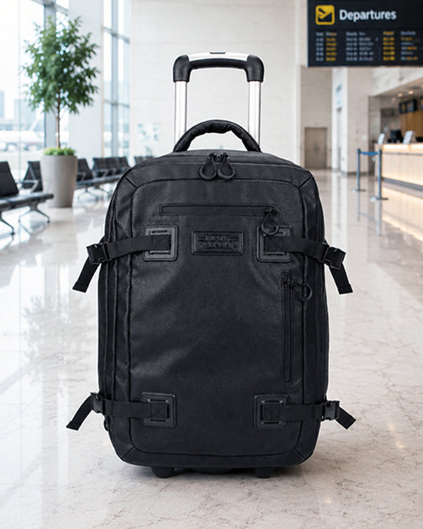 Men's Republic Carryon Travel Bag - Soft Pebble Cow Hide Faux Leather 1