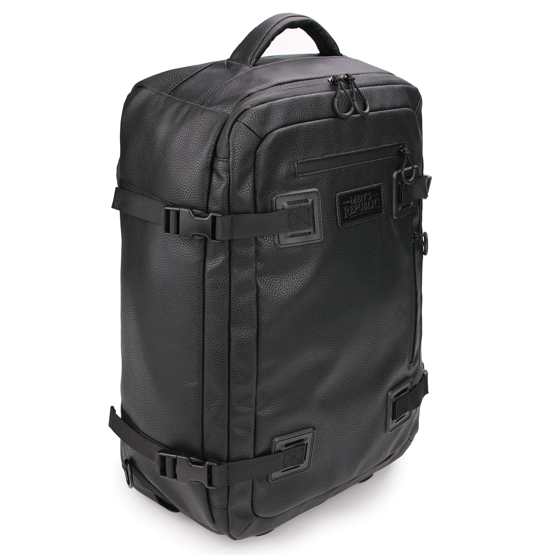 Men's Republic Carryon Travel Bag - Soft Pebble Cow Hide Faux Leather 8