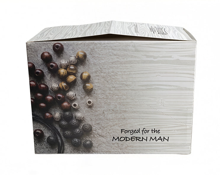 Men's Republic Fashion Bracelets - Set of 10 Mixed Stainless Steel and Semi-Precious Stones - In Shelf Tray 5