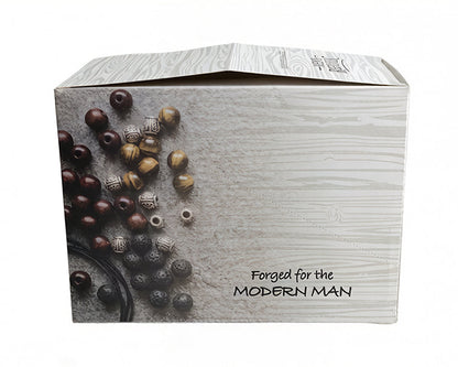 Men's Republic Fashion Bracelets - Set of 10 Mixed Stainless Steel and Semi-Precious Stones - In Shelf Tray 5