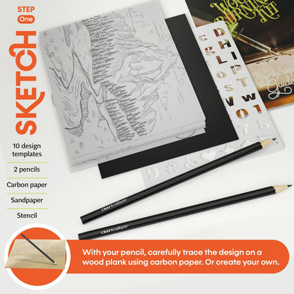Craft Culture Beginners Wood Burning Kit for Kids, Teenage Boys & Girls - Easter Gifts for Boy & Girl - Craft Projects Birthday Gift Idea for Children Teen Woodburning DIY Hobby Kits Art Activities