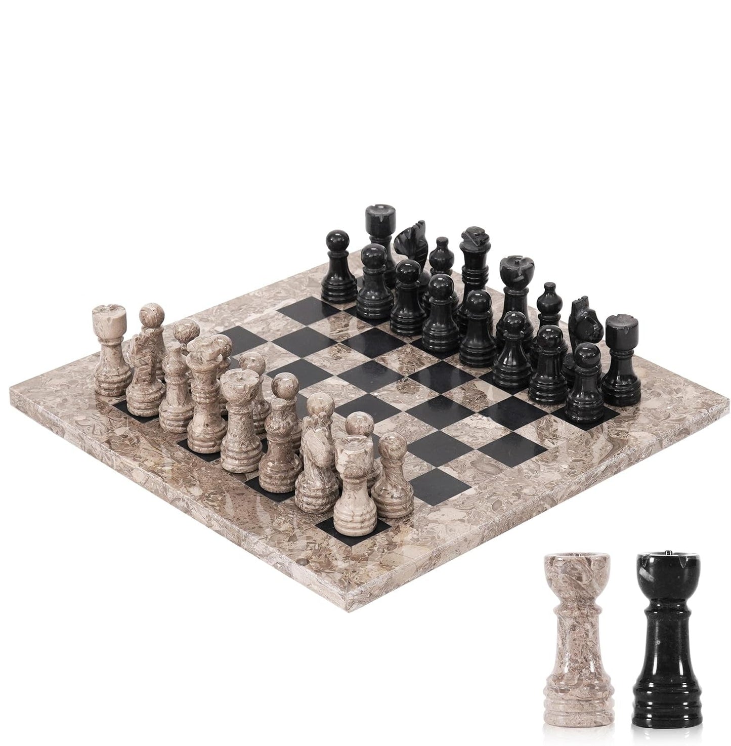 Handmade Marble Tournament Full Chess Game Set