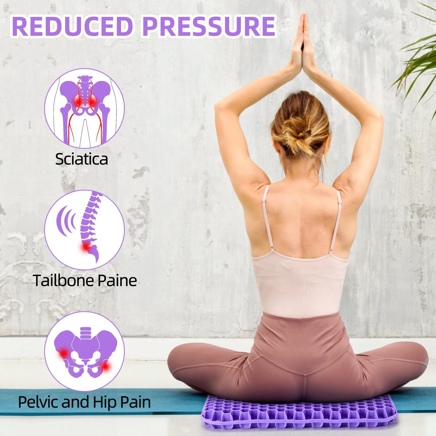 ComfortCore™ Premium Cooling Gel Seat Cushion — Pressure-Relieving Support for Office, Car & Wheelchair | Honeycomb Breathable Design