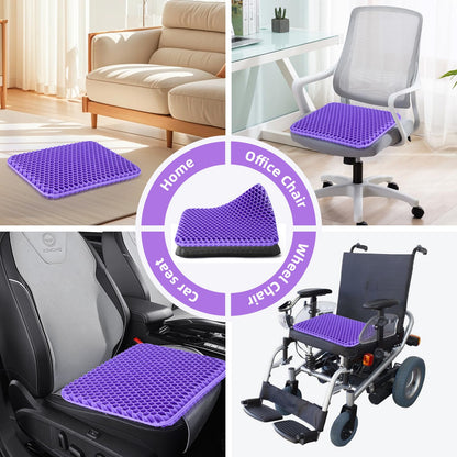 ComfortCore™ Premium Cooling Gel Seat Cushion — Pressure-Relieving Support for Office, Car & Wheelchair | Honeycomb Breathable Design