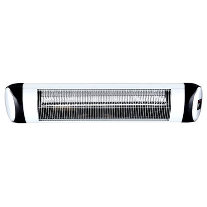 Devanti 1500W Electric Strip Radiant Heater – Indoor & Outdoor Infrared Wall Mount | Remote Control, 3 Heat Settings, Timer