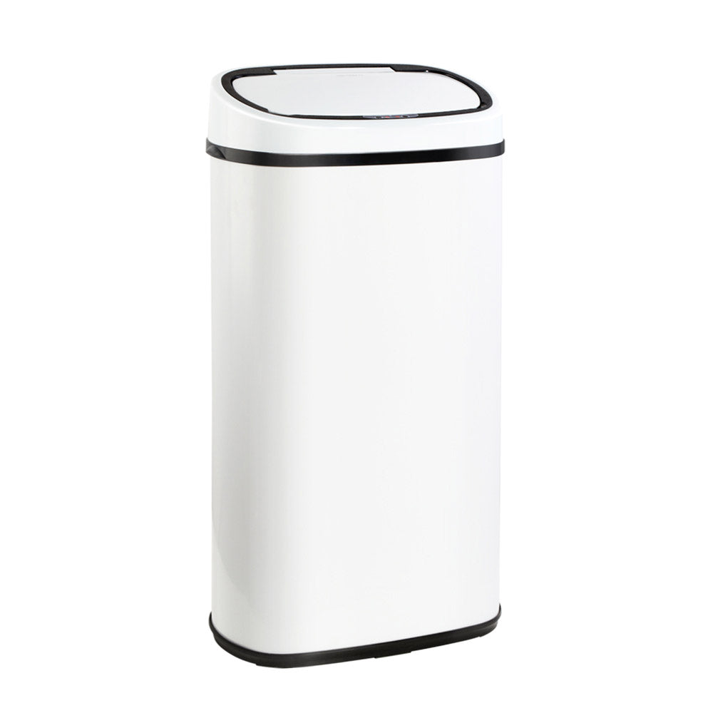 Devanti 58L Motion Sensor Bin Rubbish Automatic White – Gifts Hub Australia