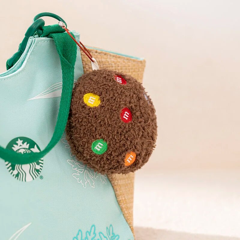 Anyhouz Plush Pillow Dark Brown Chocolate Cookies Biscuit Shape Stuffed Soft Pillow Seat Cushion Room Decor 26cm