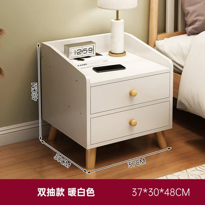 Night Table Simple Simple White Night Table Modern Storage Aesthetic Space Saving Bedside ...