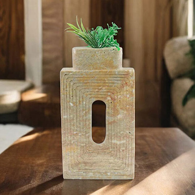 Marble Square Vase - Big