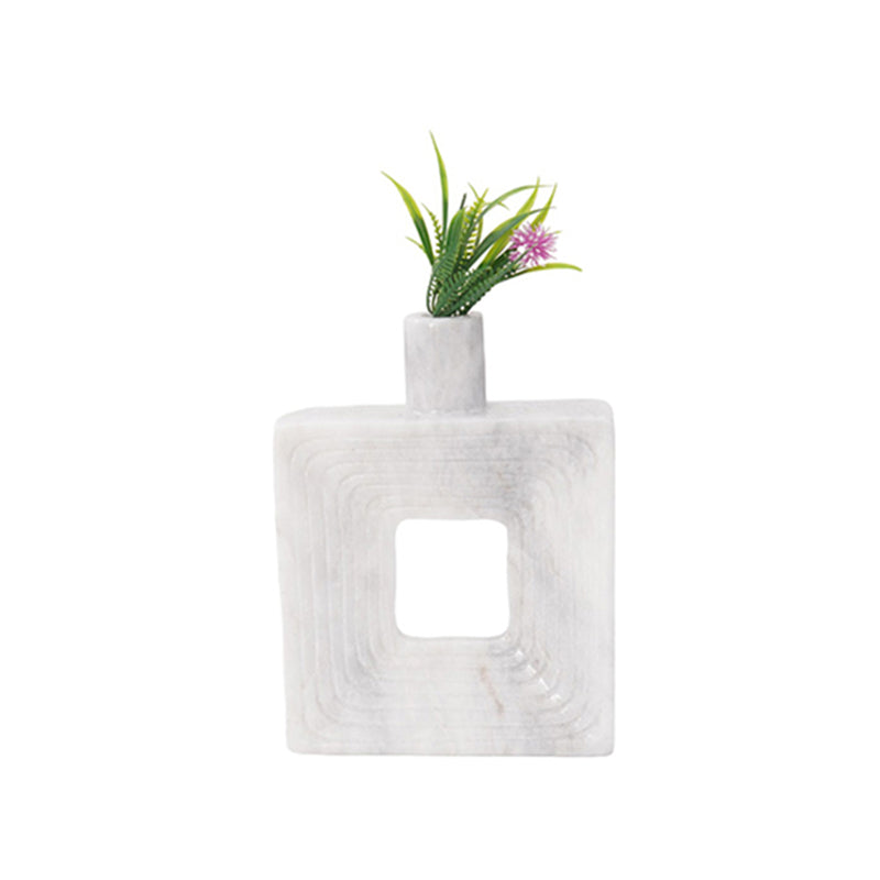 Marble Square Vase - Small