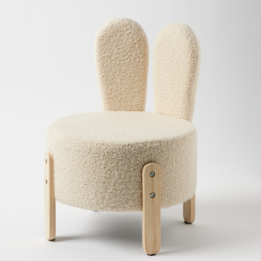 Jiggle & Giggle Bunny Bouclé Kids Chair – Cream
