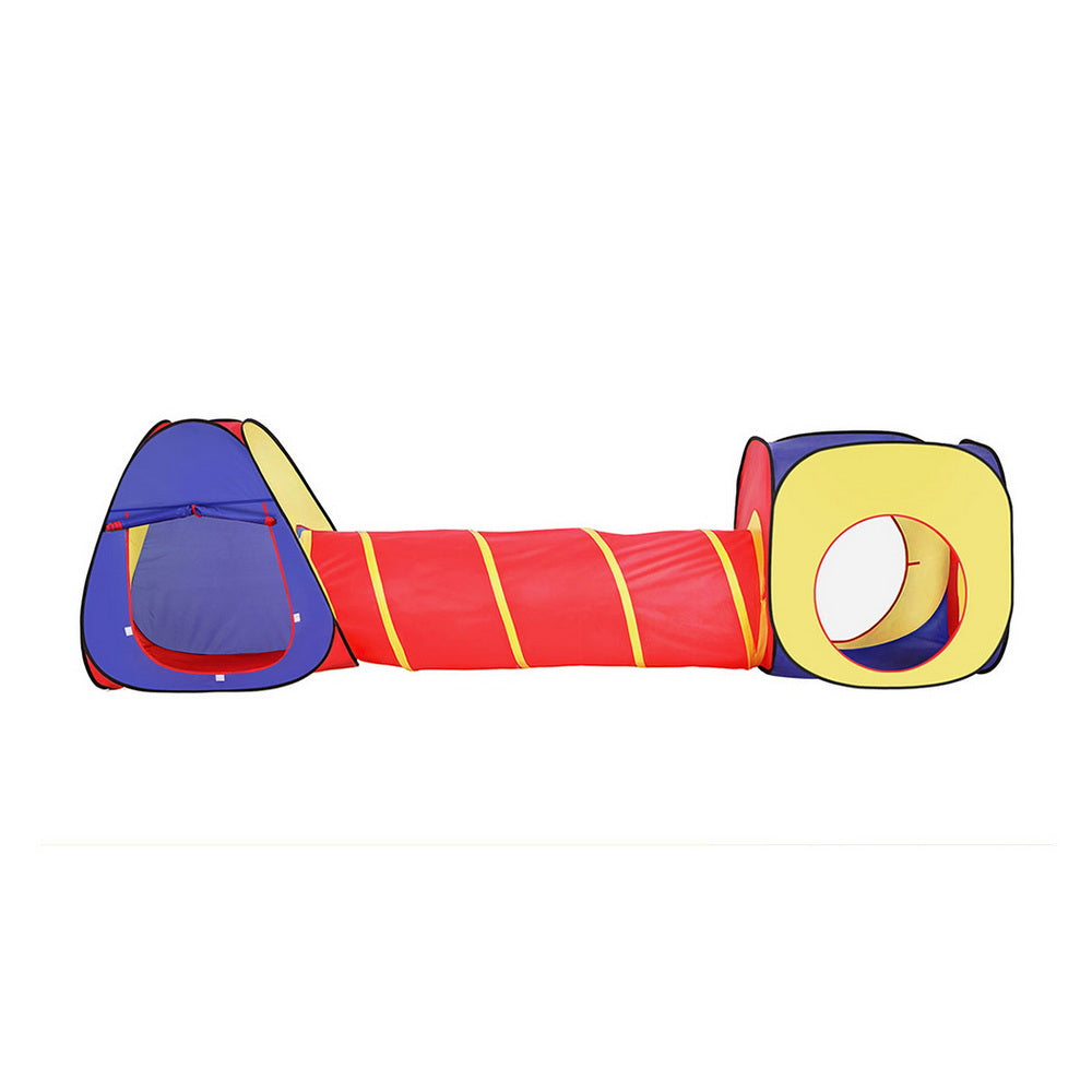 Keezi Kids Playhouse Play Tent Pop Up Teepee Castle Crawl Tunnel Outdoor Indoor Toys...