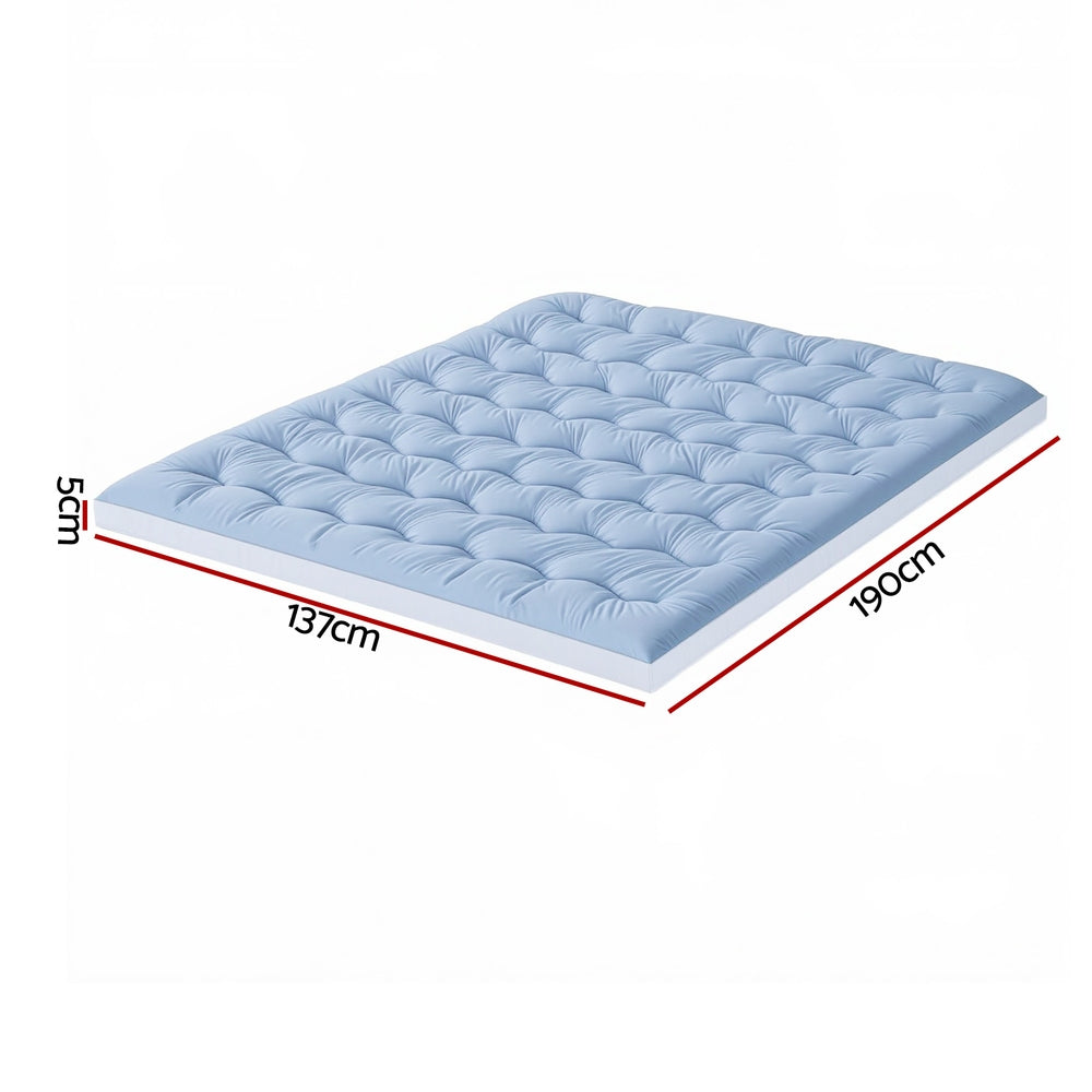 Giselle 5cm Mattress Topper Pillowtop toppers Double-Sided Double