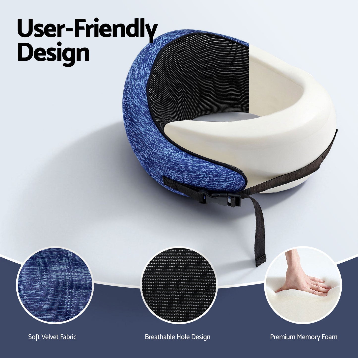 Wanderlite Travel Pillows For Airplanes Ergonomic Memory Foam Neck Pillow, Breathable &...