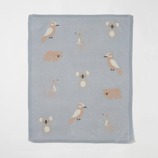 Jiggle & Giggle Australiana Knitted Baby Blanket