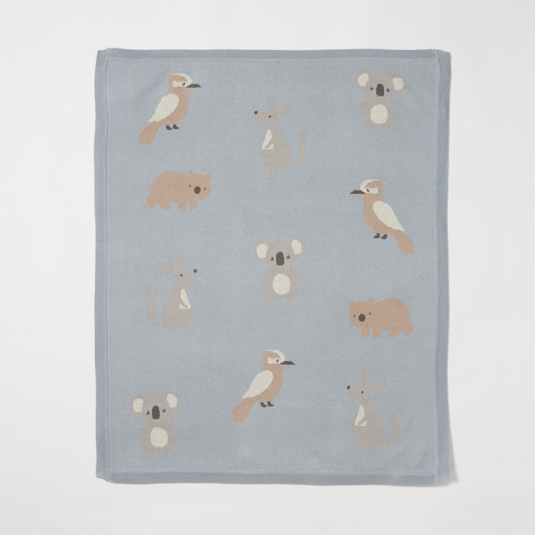 Jiggle & Giggle Australiana Knitted Baby Blanket