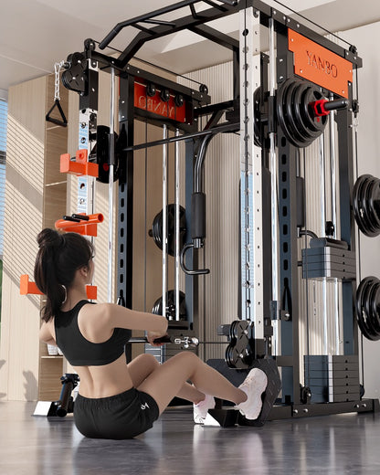 SmartFit M1 Ultra Leg Press and Chest Fly Multi Functional Training Smith Machine Home Gym with 140kgs pin loaded package
