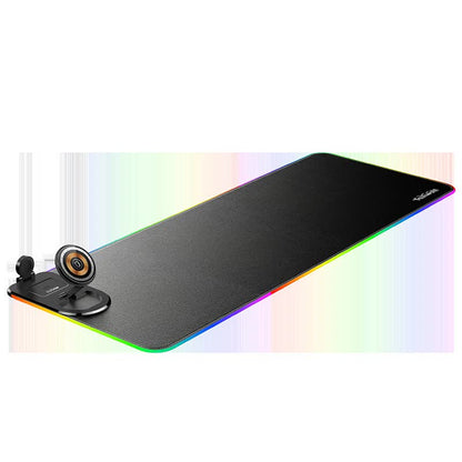 Wireless Charging Mouse Pad 15W RGB Gaming Mousepad Waterproof Desk Mat With Phone Holder...