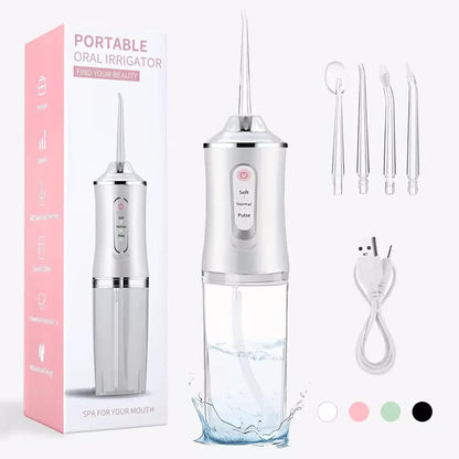 Wireless Electric Water Toothbrush Set, Equipped With 4 Nozzle Heads - 360° Rotatable...