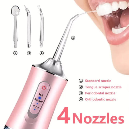 Wireless Electric Water Toothbrush Set, Equipped With 4 Nozzle Heads - 360° Rotatable...