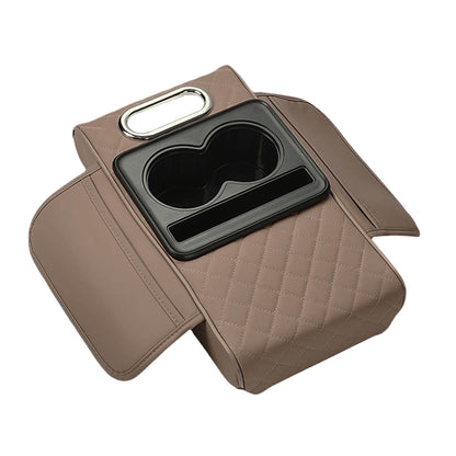 Car Center Console Armrest Pillow, Memory Foam Auto Armrest Box Cover With Cup Holder And...