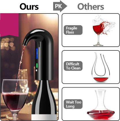 Wine Aerator Electric Wine Decanter One Touch Red - White Wine Accessories Aeration Work...