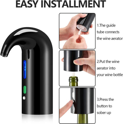 Wine Aerator Electric Wine Decanter One Touch Red - White Wine Accessories Aeration Work...
