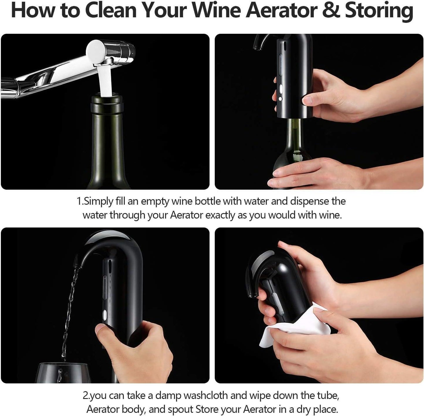 Wine Aerator Electric Wine Decanter One Touch Red - White Wine Accessories Aeration Work...