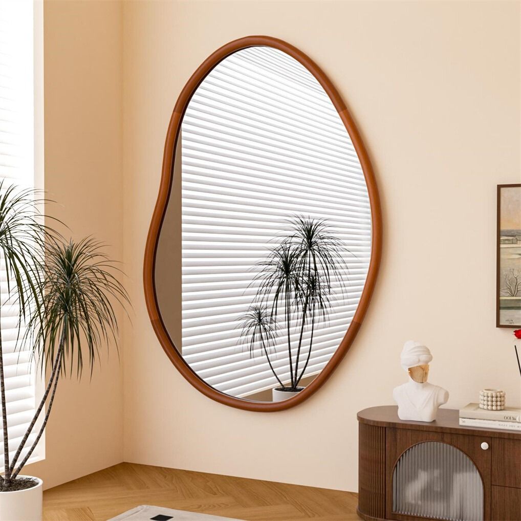 Small Art Deco Asymmetrical Wall Mirror 56x82cm
