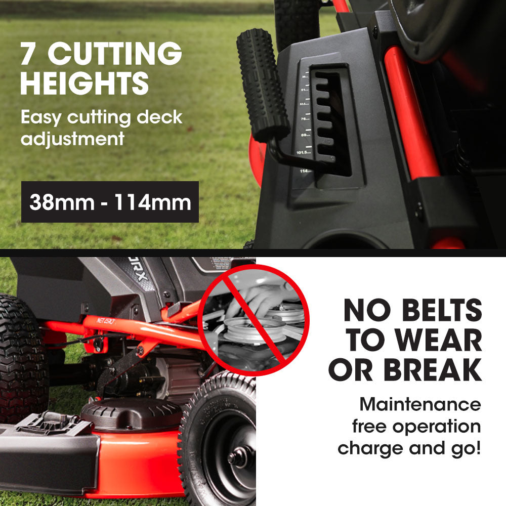 BAUMR-AG 36 Inch 48V Electric Ride On Lawn Mower Brushless Lawnmower - 360RX