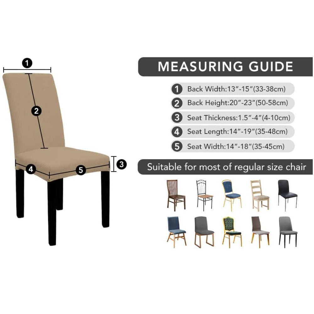 GOMINIMO 6pcs Dining Chair Slipcovers/ Protective Covers (Camel)