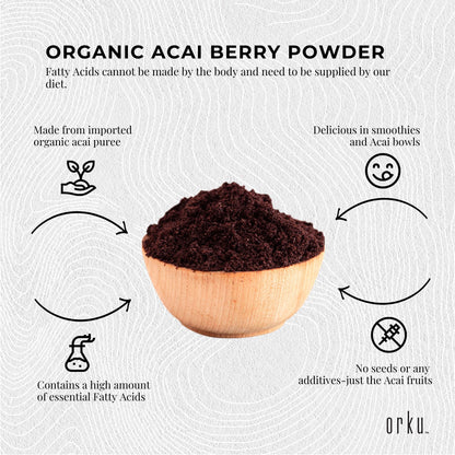 5kg Acai Powder Bag 100% Organic - Superfood Amazon Berries