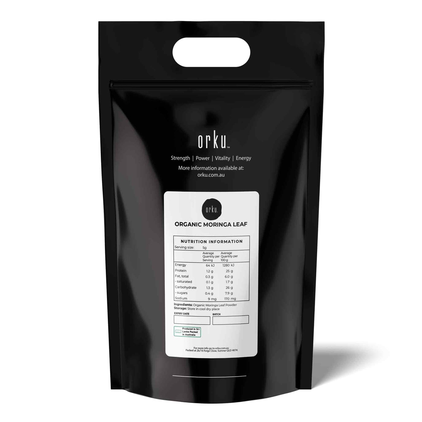 Orku 10Kg Organic Moringa Leaf Powder - Food Grade Oleifera Drumstick Leaf