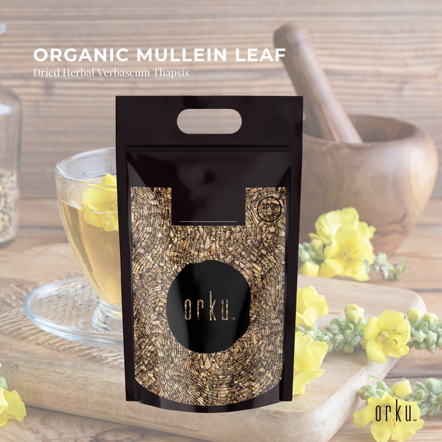 1Kg Organic Mullein Leaf - Dried Herbal Verbascum Thapsis