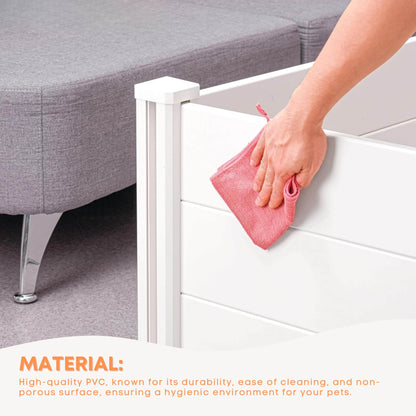 Dog Whelping Box 0.95m x 0.95m x 0.48m - Puppy Birthing PVC Pen