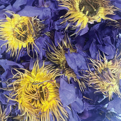 Orku 2Kg Dried Blue Lotus Flowers - Whole Open Lily Nymphaea Caerulea