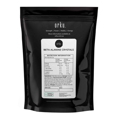 Orku 1Kg Beta Alanine Crystals - Pre Workout Lactic Acid Buffer Supplement