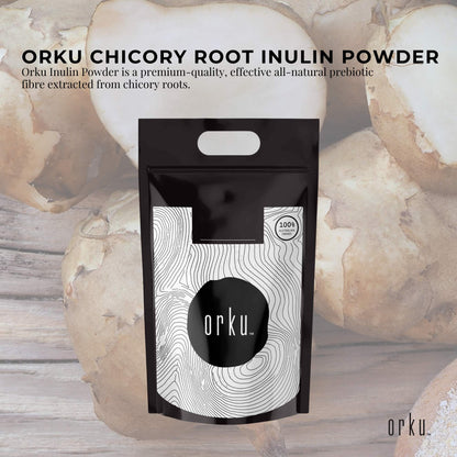 Orku 10Kg Chicory Root Inulin Powder - Unflavoured Natural Prebiotic Fibre