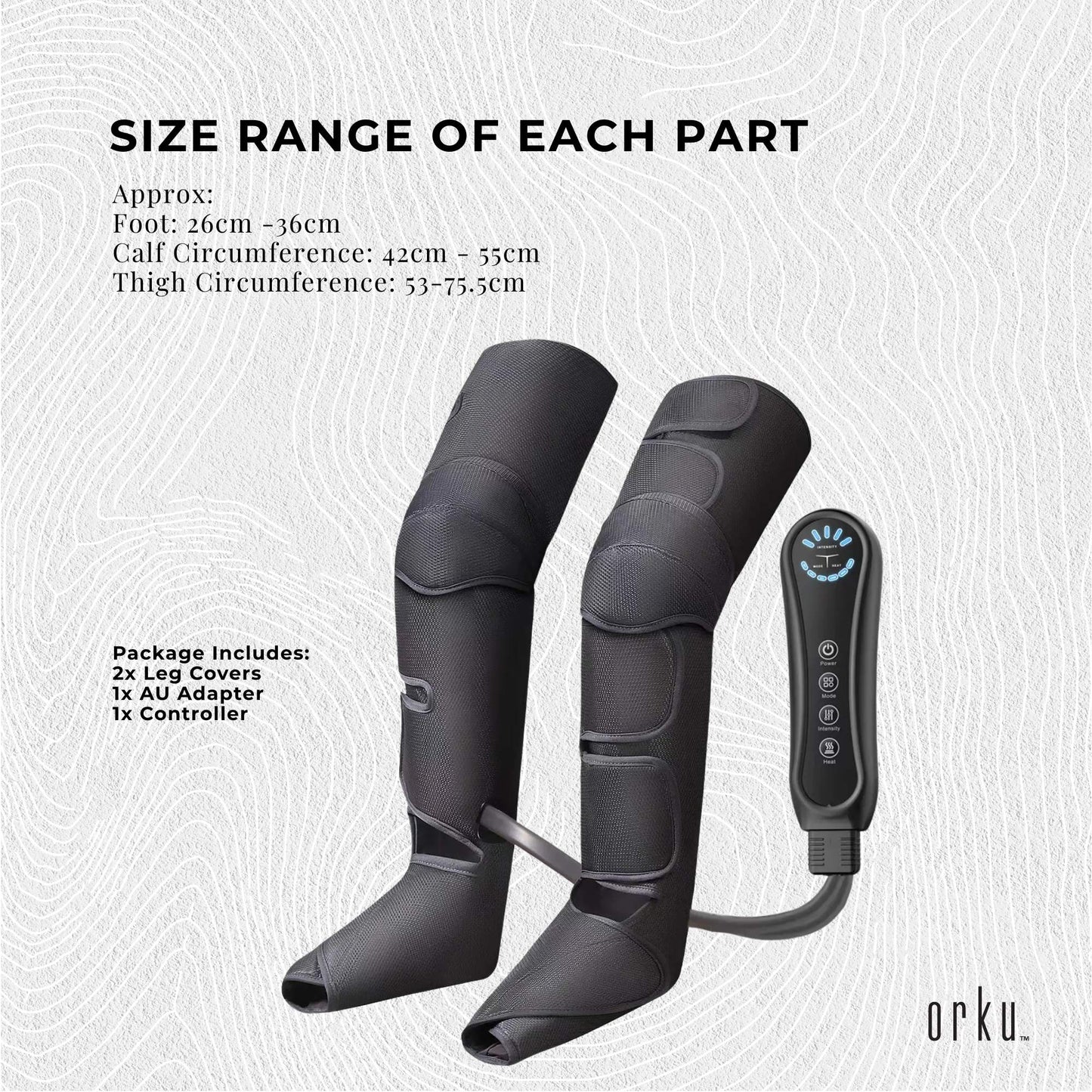 Orku Air Compression Massager for Leg Knee Foot - Pressure Therapy & Circulation