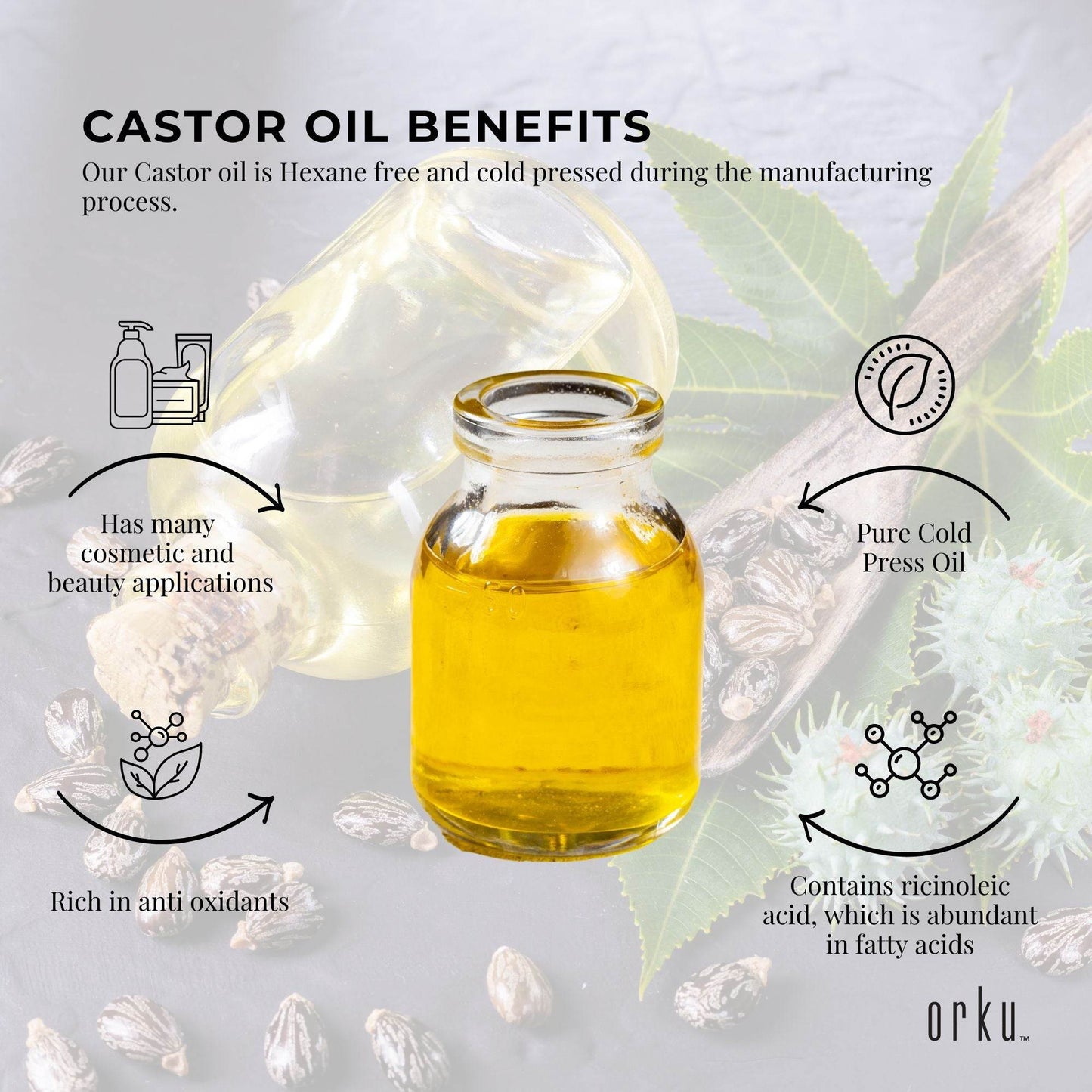 500ml Organic Castor Oil and 500ml Organic Jojoba Oil Pack - Hair Skin