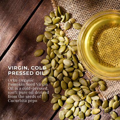 Orku 100ml Organic Pumpkin Seed Oil – Virgin Cold Pressed Unrefined Cosmetic Gr.