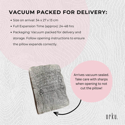 Orku Maternity Pregnancy Pillow - J-Shape Full Body Length For Side Sleeper Grey