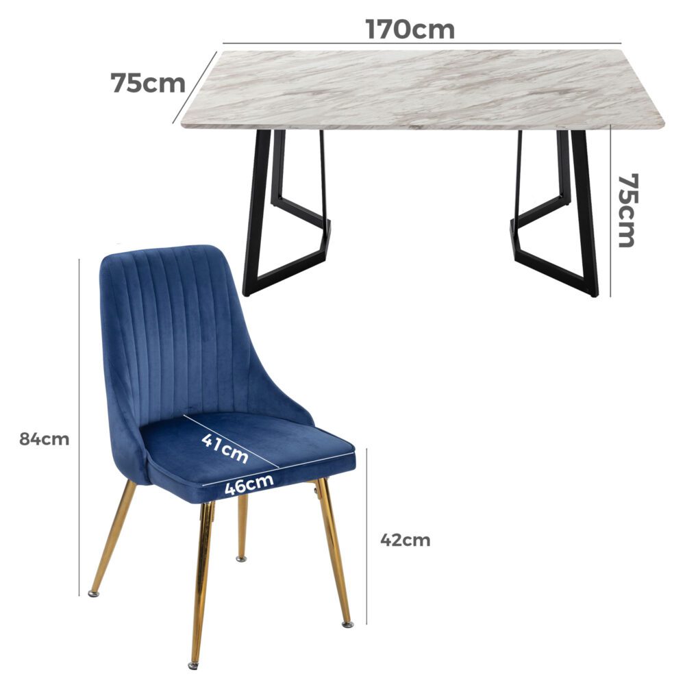 Marble Bliss Dining Set