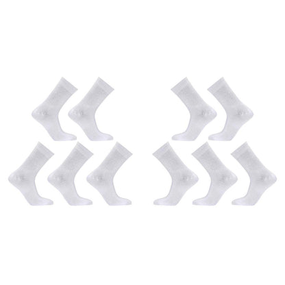 10X Rexy 3D Seamless Crew Socks Small Slim Breathable WHITE