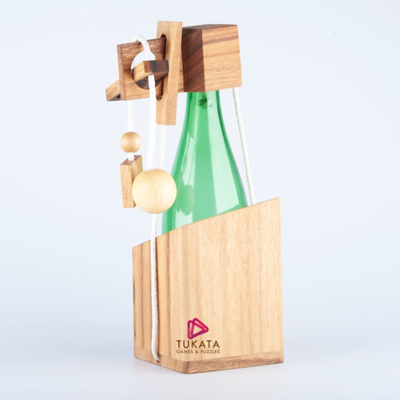 Brainteaser Wine Bottle Mystery Lock Puzzle- Open The Lock Before You Can Have a Drink!...