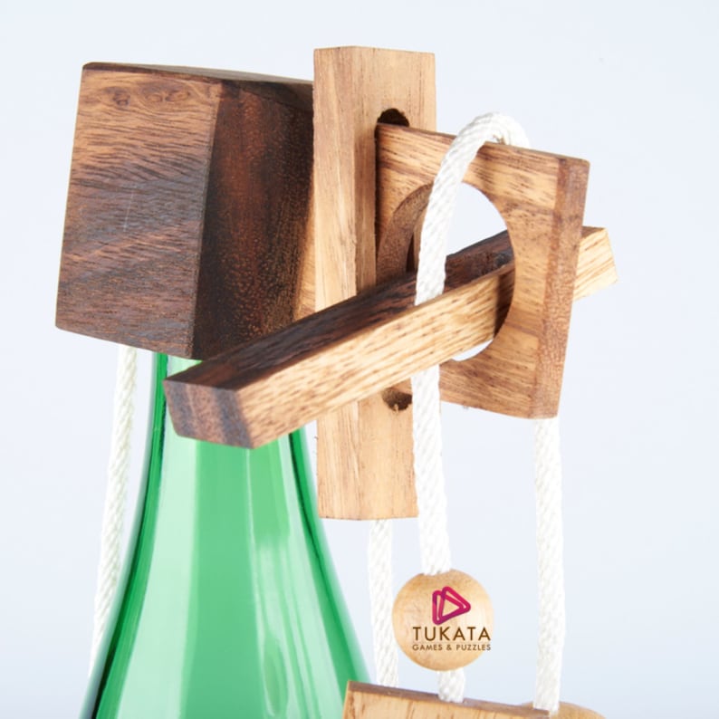Brainteaser Wine Bottle Mystery Lock Puzzle- Open The Lock Before You Can Have a Drink!...